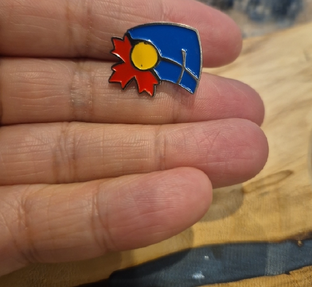 World Youth Day Lapel Pin In Yellow Red And Blue - Picture 3 of 3